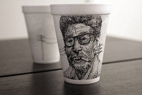 Coffee cup illustrations by Cheeming Boey